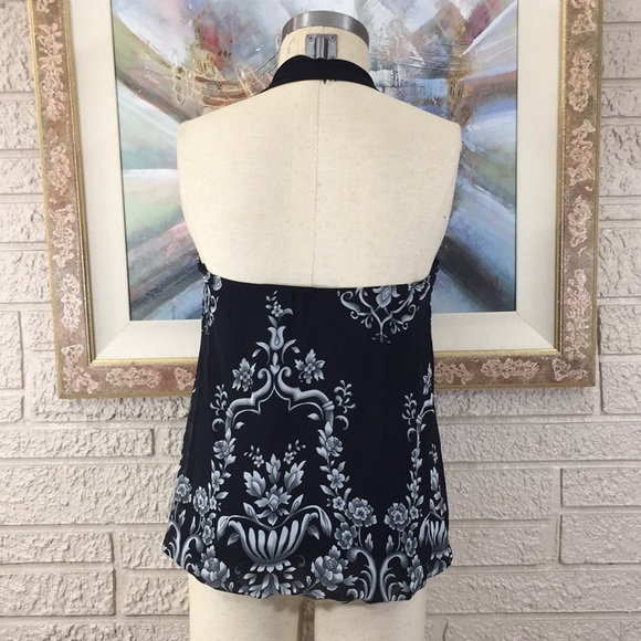 🌹Charlotte Russe Silky Bubble Hem Halter Top - Picture 4 of 11